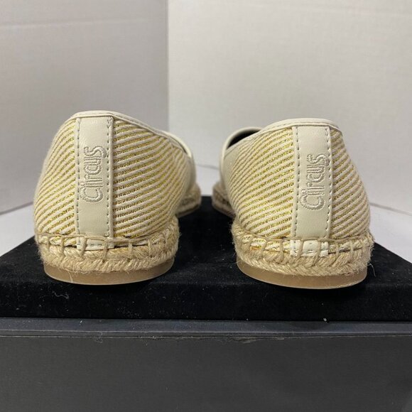 Circus by Sam Edelman “Extra Fries” Espadrille Flats White/Gold 7 - Picture 7 of 11